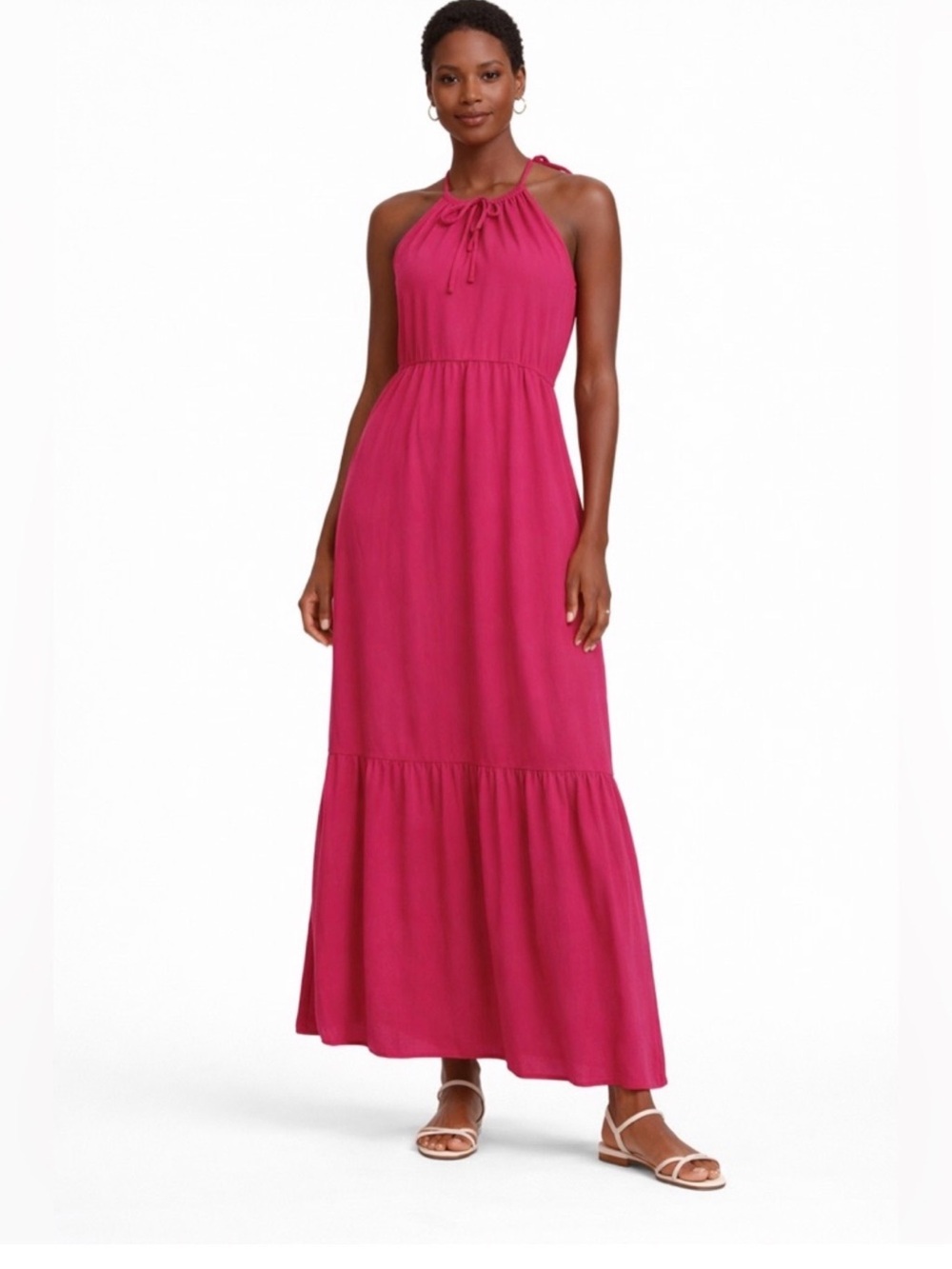 Banana Republic Halter Tiered Maxi Dress NWT